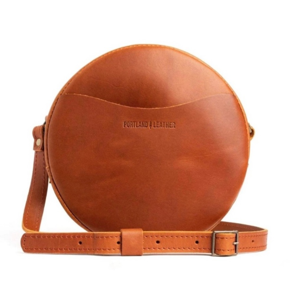 Portland Leather Circle Crossbody Bag